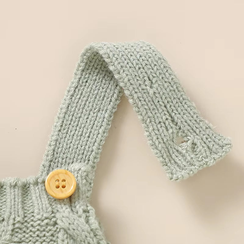 KnitNest – Solid Color Sleeveless Baby Romper